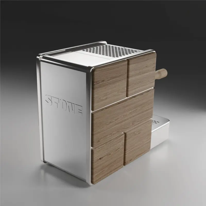 Stone Mine Premium Wood Espresso Machine – Handcrafted Finish 1