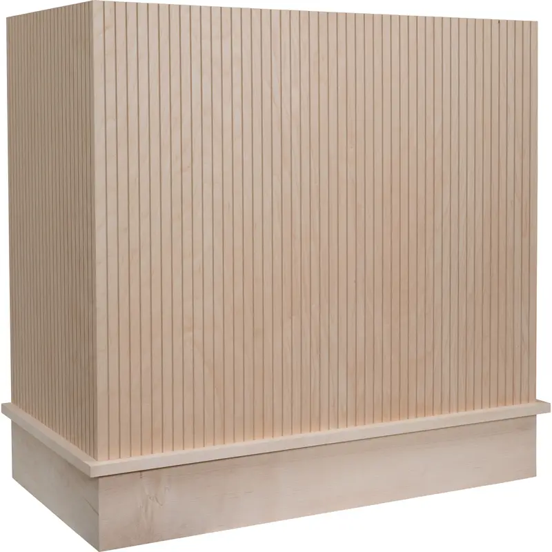 Straight Verona Range Hood With Flat Tambour Panel 1