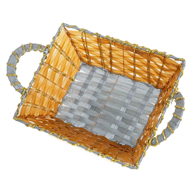 Stylish Woven Gift Basket With Reinforced Handles – Versatile Decorative Hamper 1