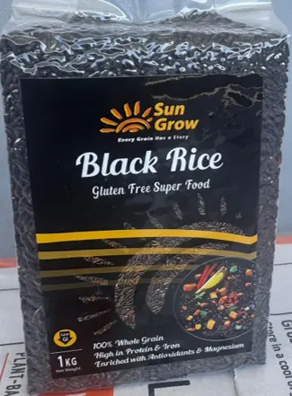 Sun Grow Black Rice – 1Kg Pack (Case Of 12) 1