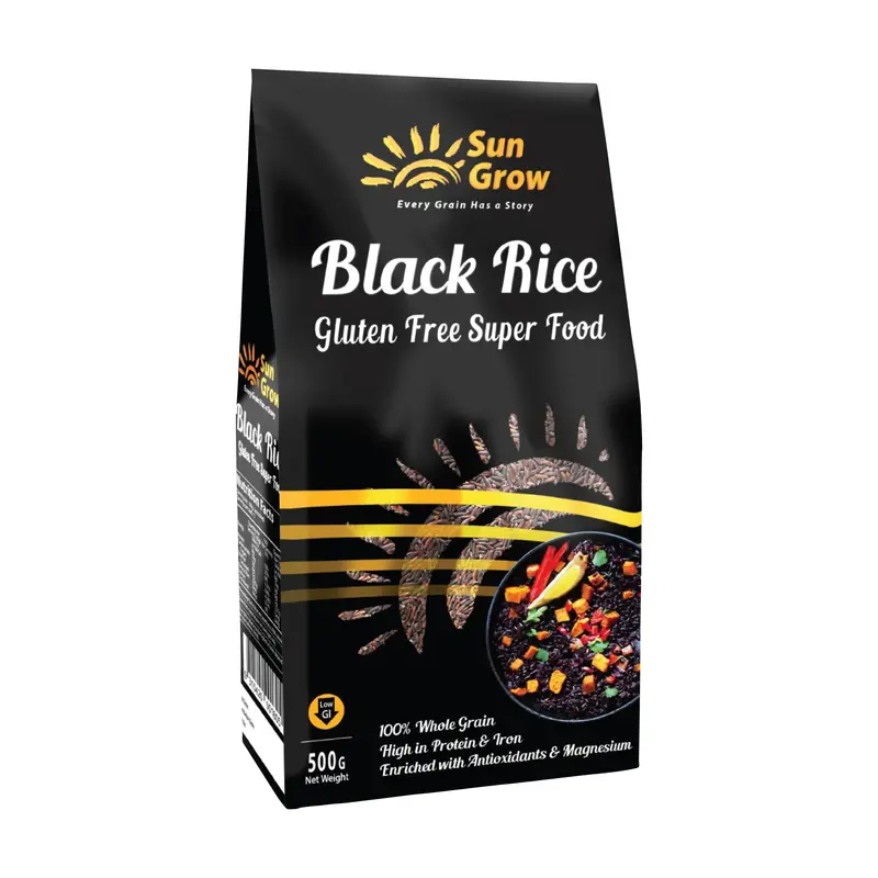 Sun Grow Black Rice – 500G Pack (Case Of 12) 1