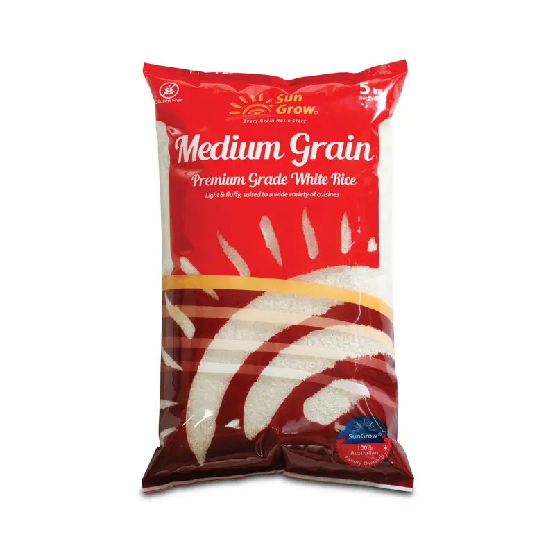 Sun Grow Medium Grain Rice – 5Kg Bag (Case Of 3) 1
