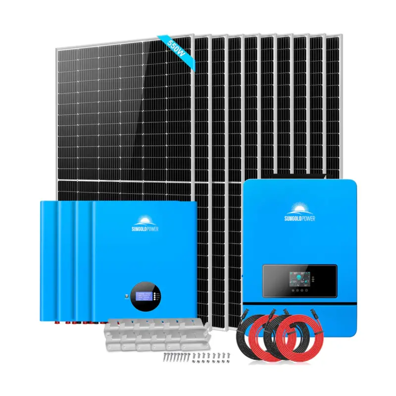 Sungoldpower 10Kw Off-Grid Solar Package – 4×5.12Kwh Powerwalls, 10×550W Panels 1