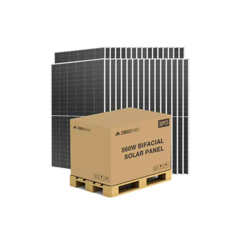 Sungoldpower 560W Bifacial Perc Solar Panel – Bulk Pallet (32 Panels) 1