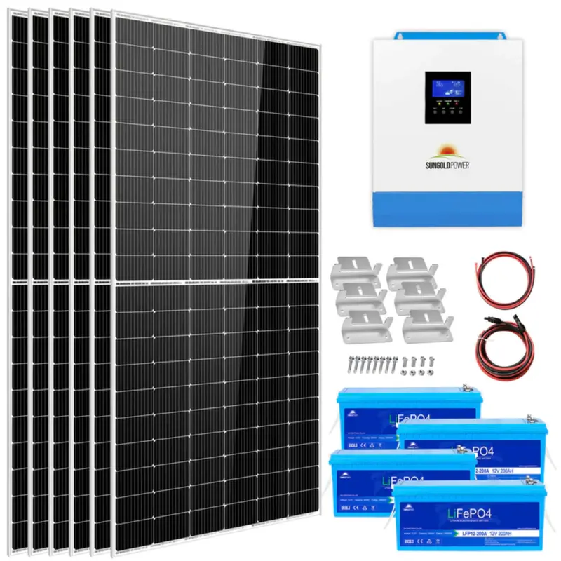 Sungoldpower Sgk-5Pro 5Kw Solar Kit – 48V, 120V Output, 10.24Kwh Battery, 2700W Panels 1