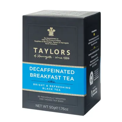 Taylors Of Harrogate Decaffeinated Enveloped Tea – Smooth, Naturally Decaf Black Tea 1