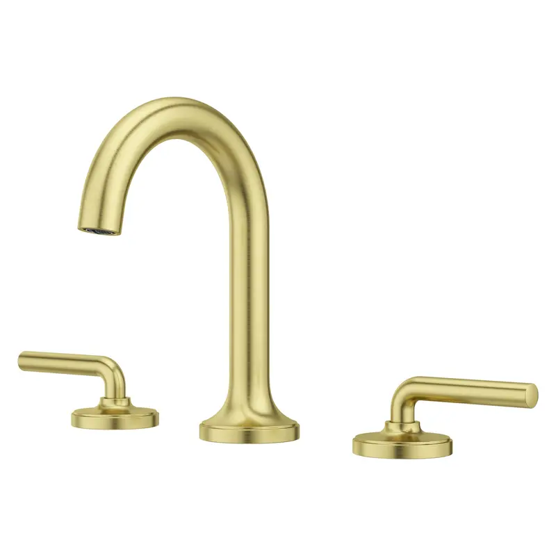 Tenet Widespread Bathroom Faucet With Two Handles In Brushed Gold 1