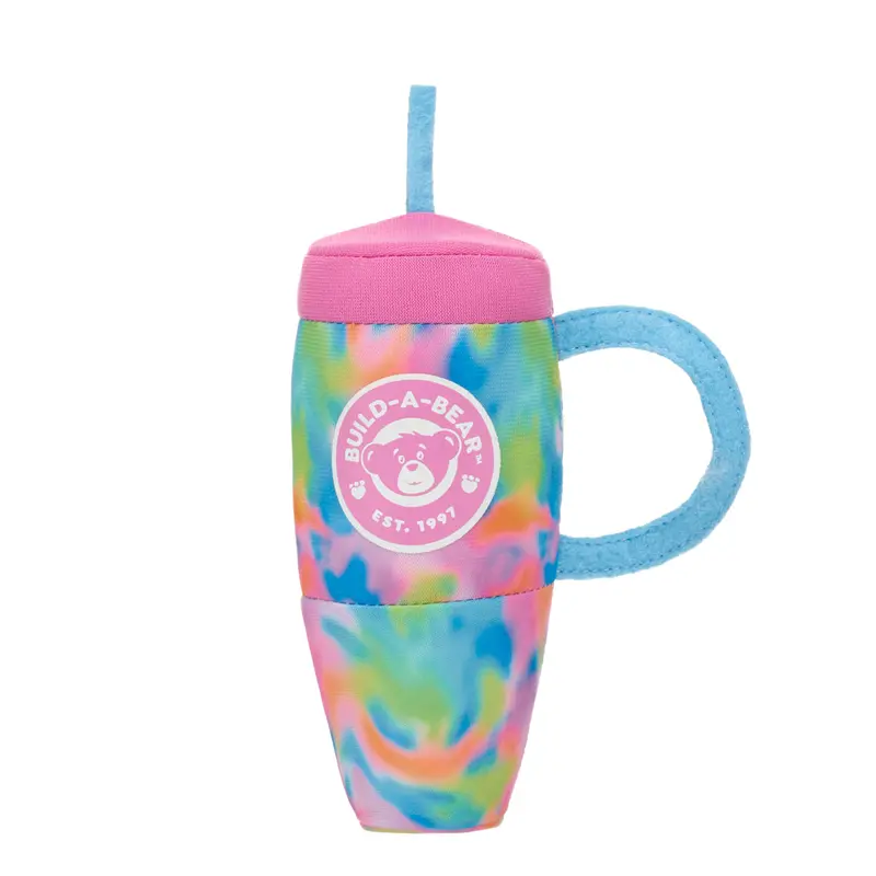 Tie-Dye Pattern Plush-Insulated Drink Tumbler 1
