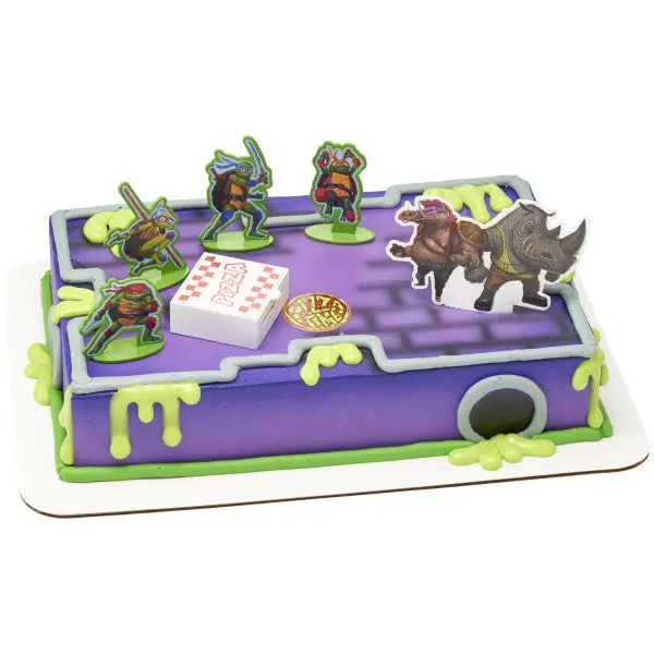 Tmnt Pizza Power Cake Topper Set – 6-Piece Themed Decoration 1