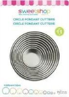 Tool Sweetshop Circle Fondant Cutters – 11-Piece Graduated Size Set 1