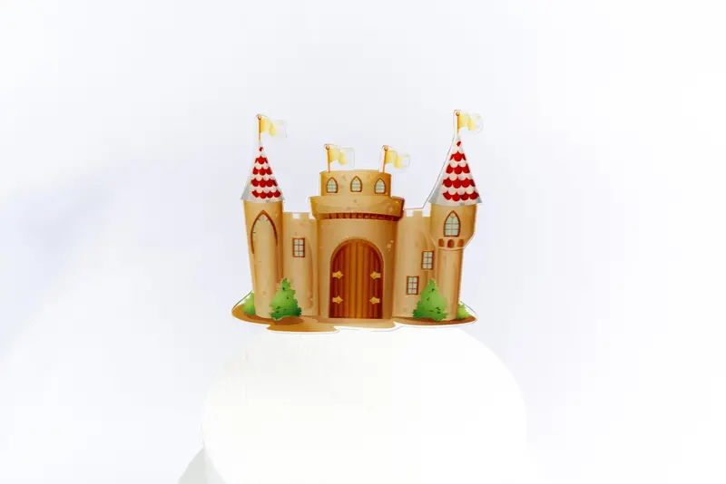 Tudor Castle Acrylic Wedding Or Themed Cake Topper 1