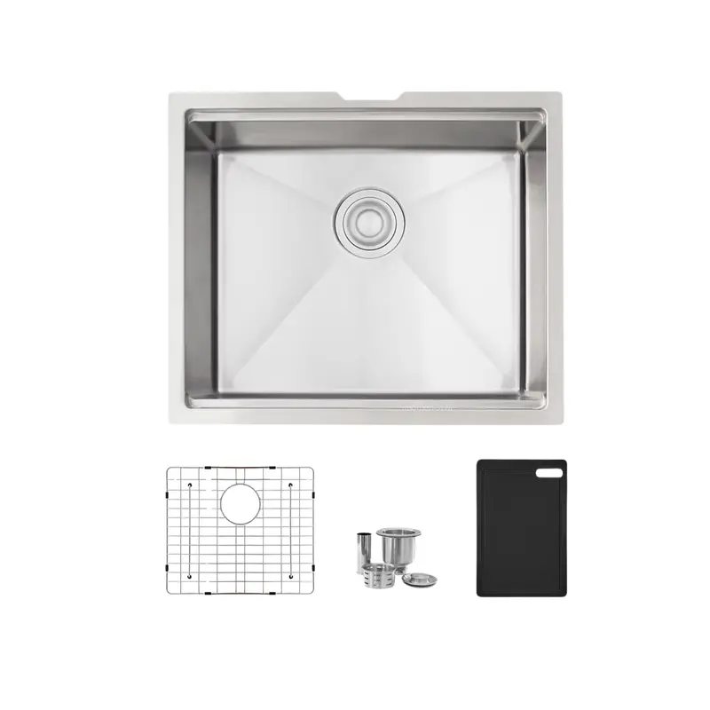 Versa22 22-Inch Stainless Steel Undermount Kitchen Sink – Single Bowl Workstation (S-622Wk) 1