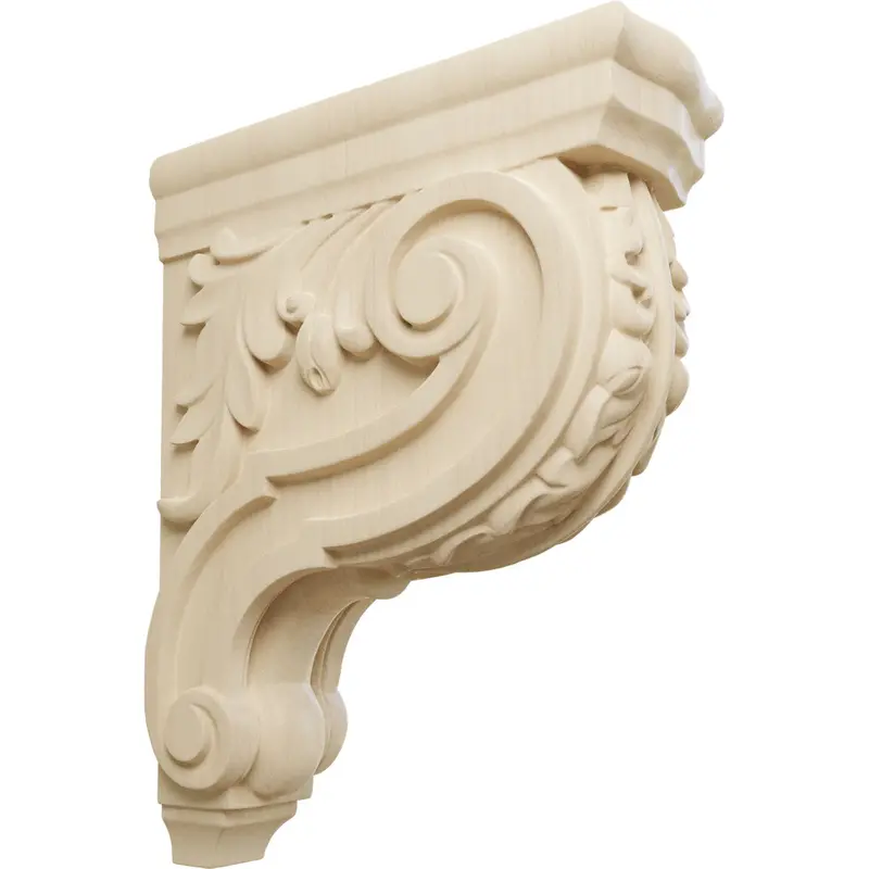 Victoria Corbel – 4" Wide × 10.5" Deep × 14" Tall Solid Wood Bracket 1