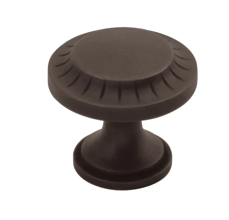 Vintage 1900 Cabinet Knob – 1-3/16" Diameter Black Iron 1