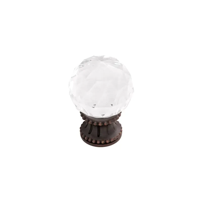 Vintage Bronze Chautauqua Glass Cabinet Knob – 1-3/8" Diameter 1