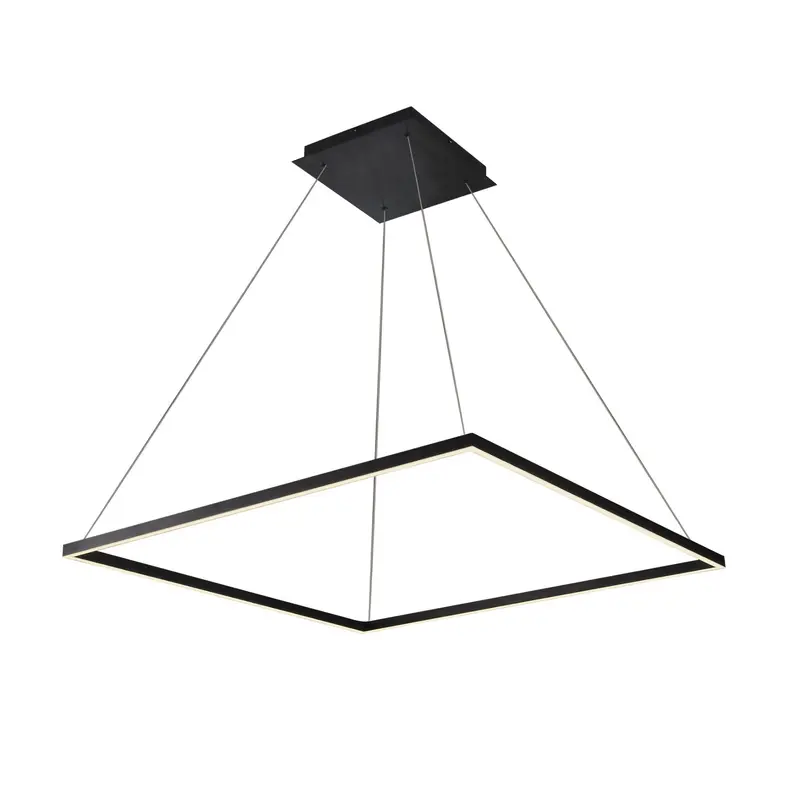 Vonn Atria 39-Inch Black Square Led Chandelier – Contemporary Cable-Hung Fixture 1