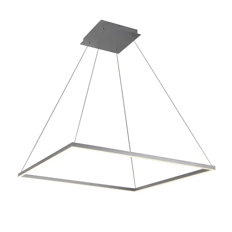 Vonn Atria 39-Inch Silver Square Led Chandelier – Sleek Suspended Lighting 1