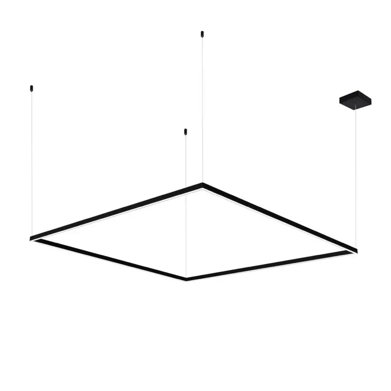 Vonn Atria 51-Inch Black Square Led Chandelier With Adjustable Cable Suspension 1