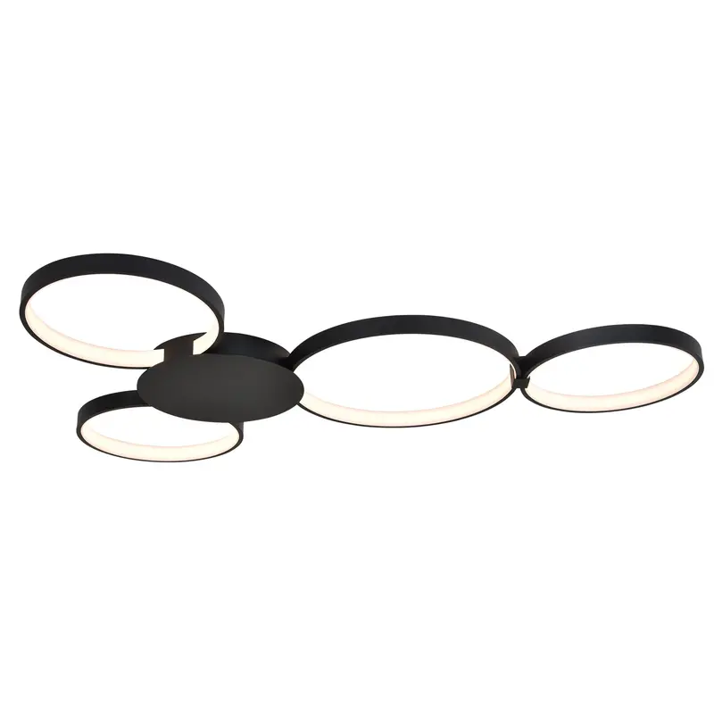 Vonn Capella 43-Inch Black Multi-Ring Led Ceiling Light – Modern Design 1
