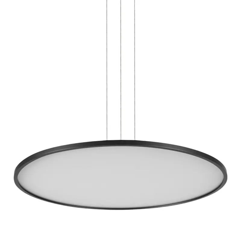 Vonn Salm 24-Inch Black Disc Led Chandelier – Flat Circular Ceiling Light 1