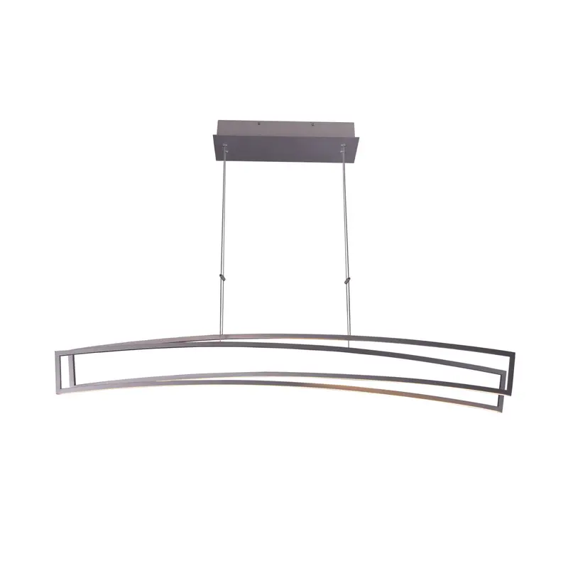 Vonn Sirius 46-Inch Silver Linear Led Chandelier – Slim Horizontal Pendant Light 1