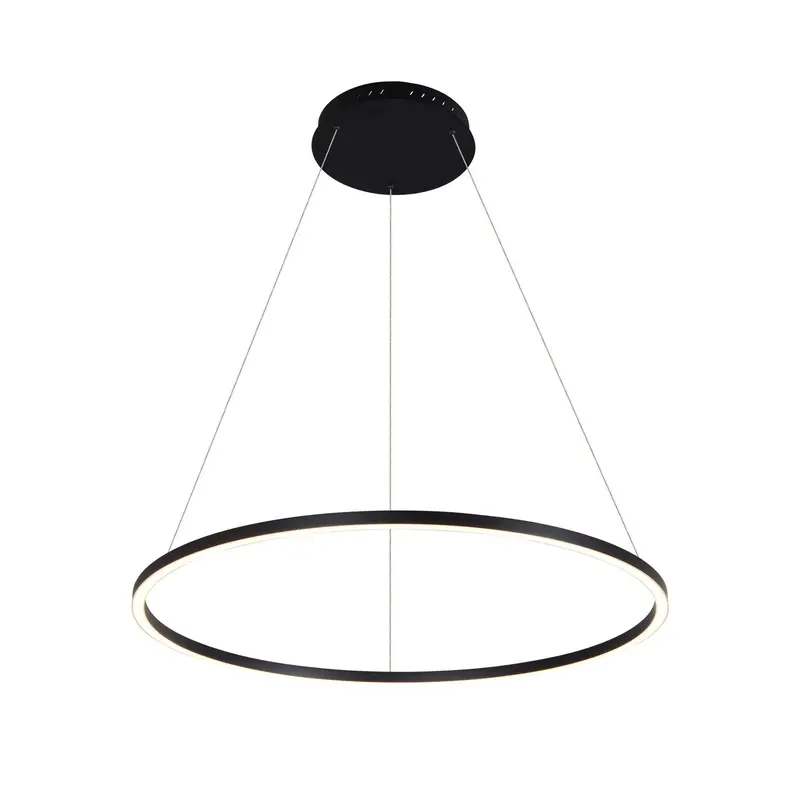 Vonn Tania 39-Inch Black Circular Led Chandelier – Compact Round Pendant Fixture 1