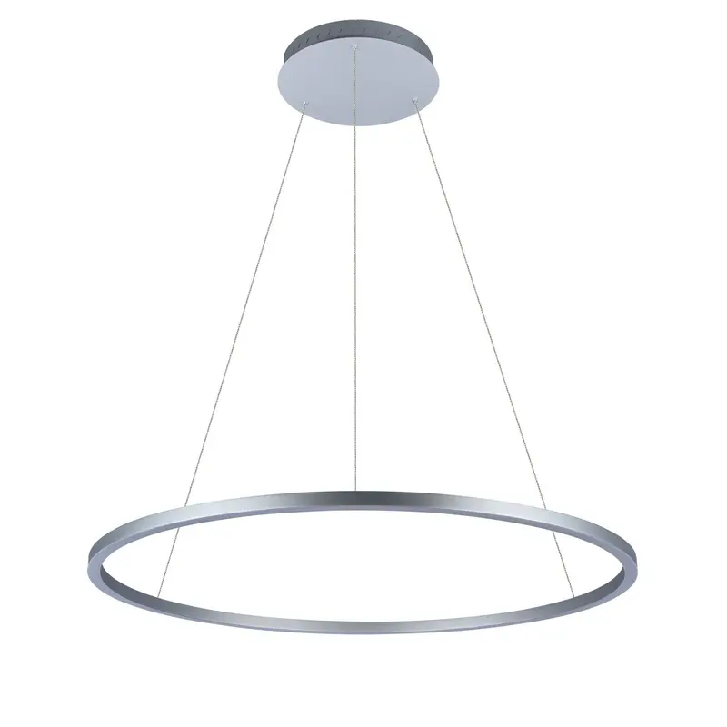 Vonn Tania 39-Inch Silver Circular Led Chandelier – Modern Round Hanging Light 1