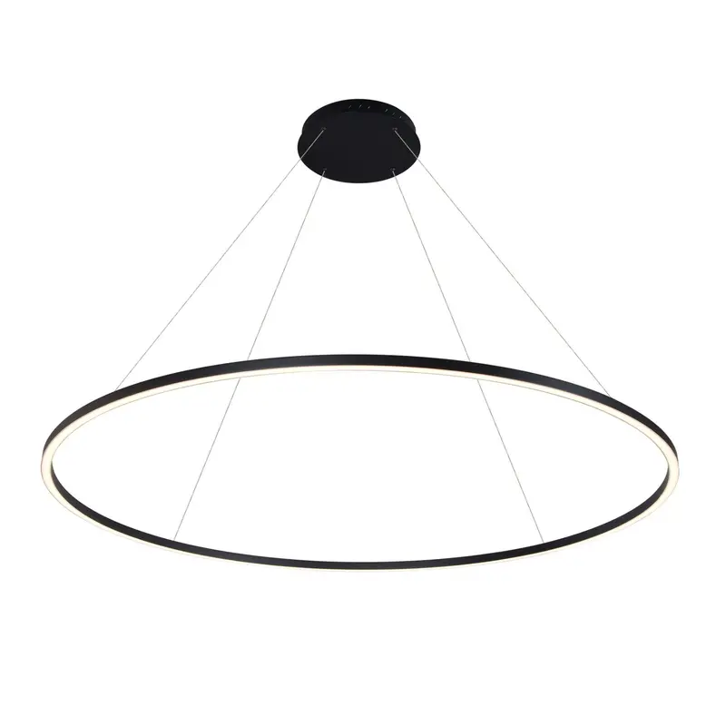 Vonn Tania 60-Inch Black Circular Led Chandelier – Contemporary Round Pendant 1