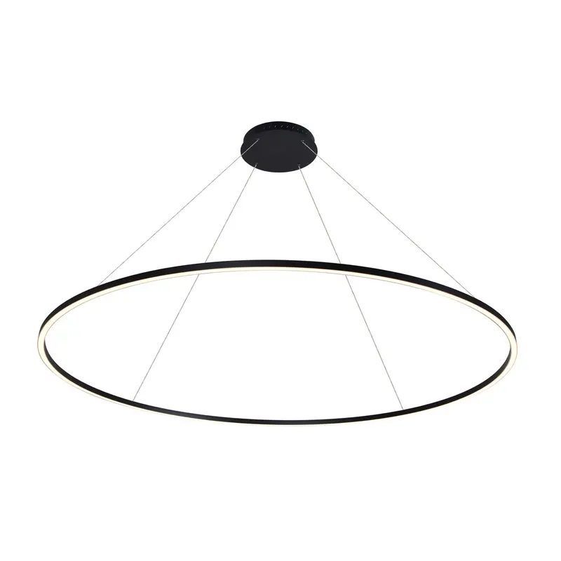 Vonn Tania 72-Inch Black Circular Led Chandelier – Large Round Pendant Light 1