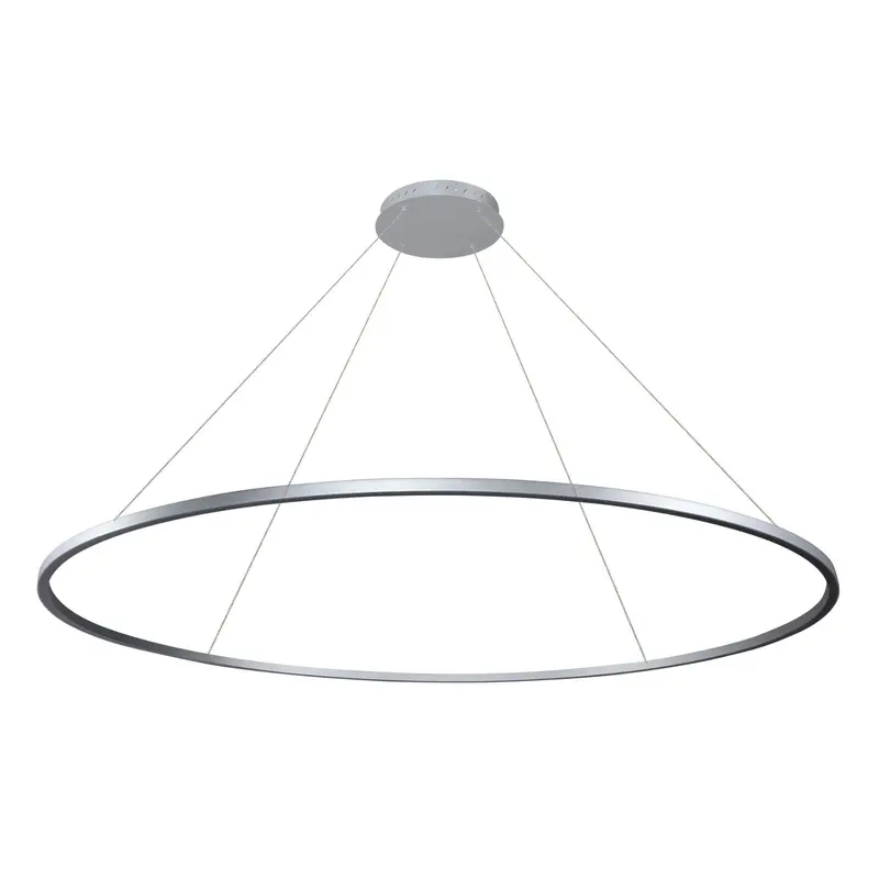 Vonn Tania 72-Inch Silver Circular Led Chandelier – Modern Round Pendant Fixture 1