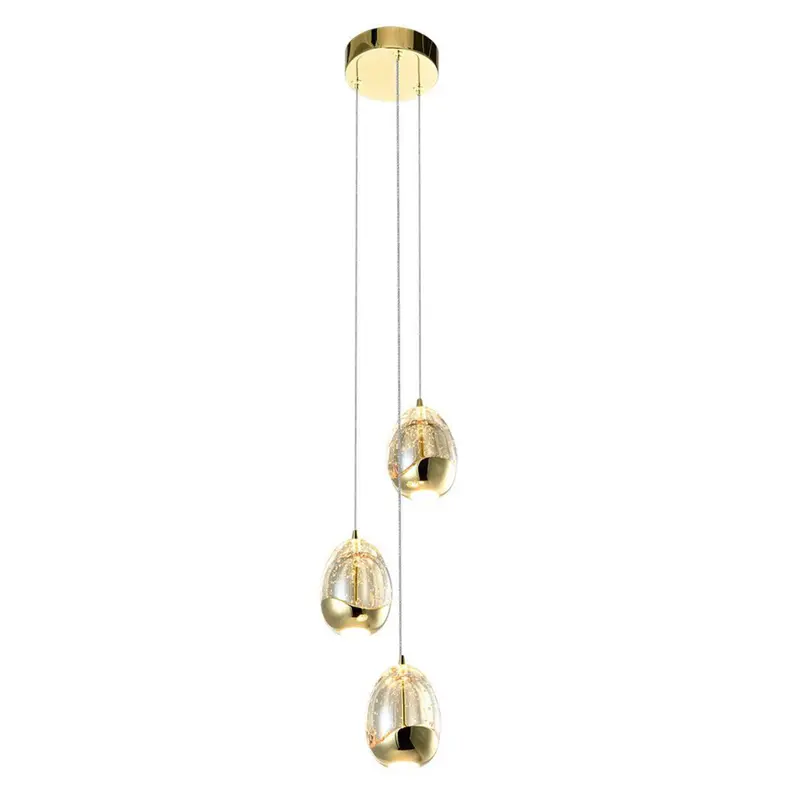 Vonn Venezia 3-Light Gold Led Pendant Fixture 1