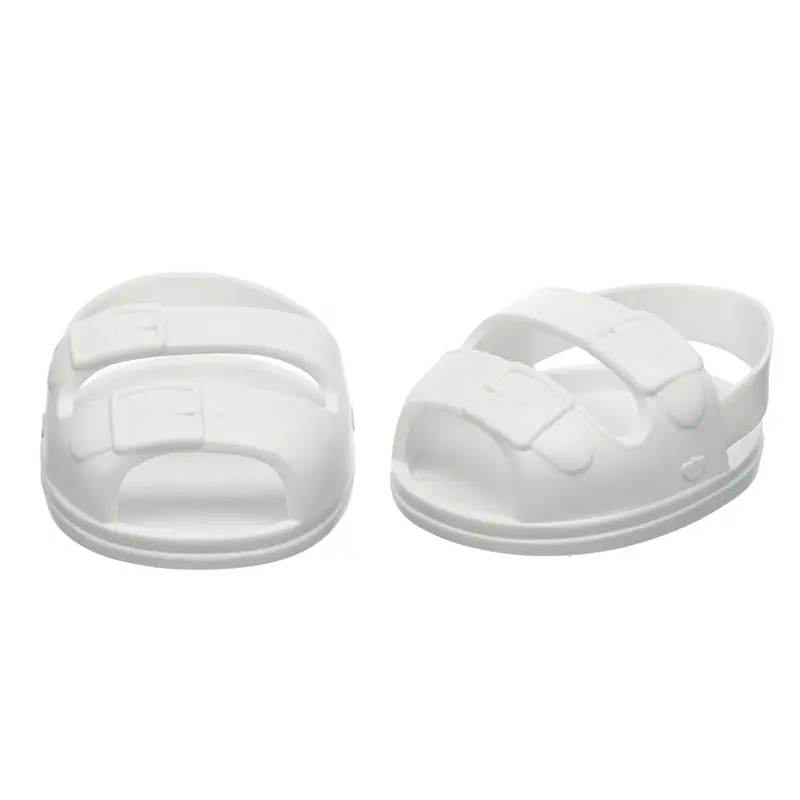 White Teddy Bear–Style Comfort Sandals 1
