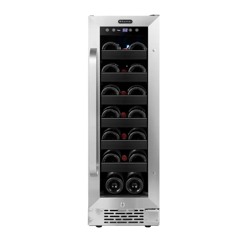 Whynter 12-Inch 20-Bottle Undercounter Stainless Steel Wine Cooler 1