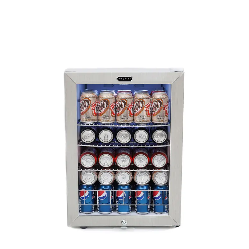 Whynter Secure Beverage Refrigerator – 90-Can Stainless Steel Locking Unit 1