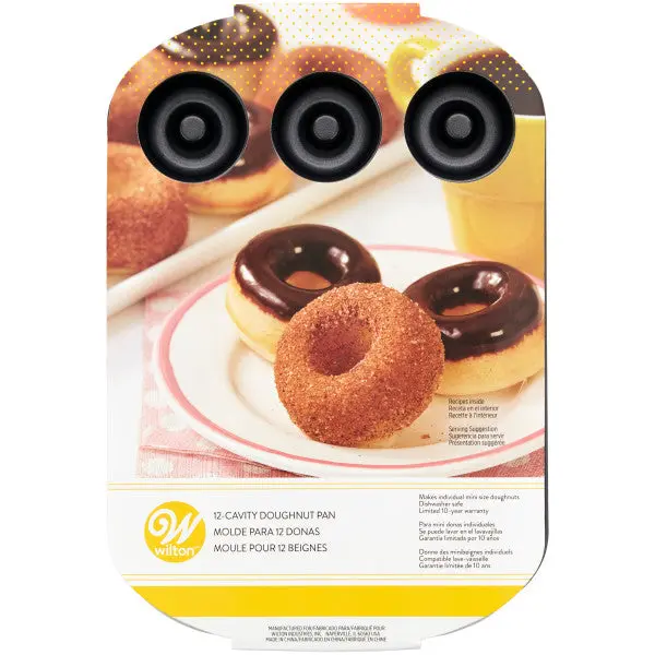 Wilton 12-Cavity Mini Donut Pan – Compact Non-Stick Baking Mold 1