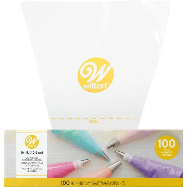 Wilton 16-Inch Easy-Grip Disposable Decorating Bags (100-Pack) 1