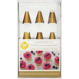 Wilton 17-Piece Navy Blue & Gold Decorating Kit With Premium Piping Tips 1