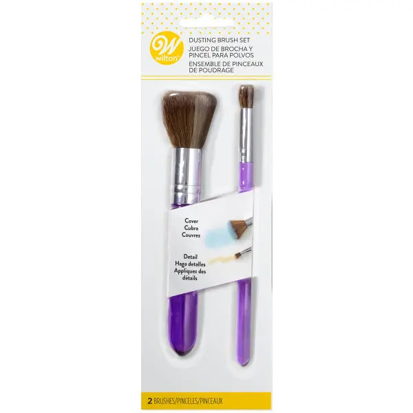 Wilton 2-Piece Dusting Brush Set For Powdered Sugar And Edible Dusts 1