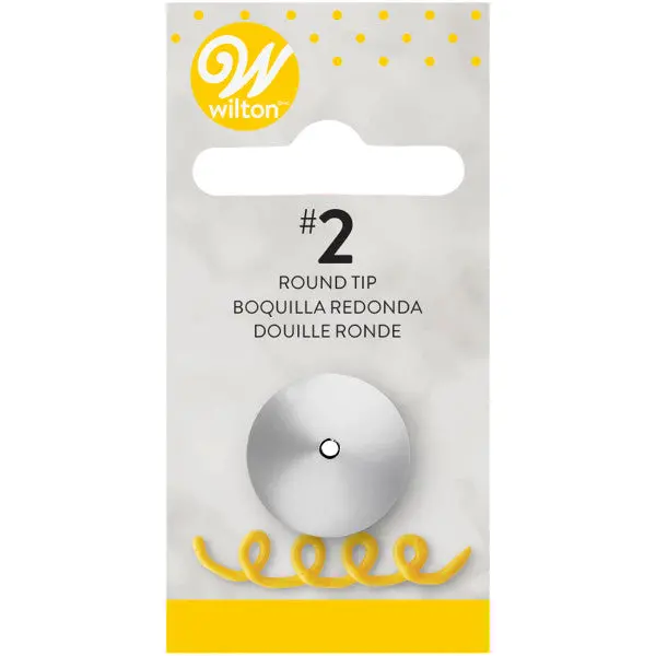 Wilton #2 Round Piping Tip For Writing, Outlining, And Fine Details 1