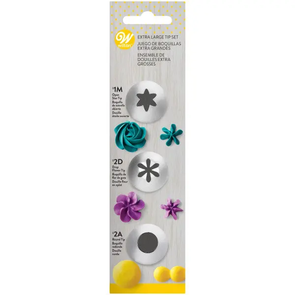 Wilton 3-Piece Extra Large Decorating Tip Set For Big-Volume Piping 1