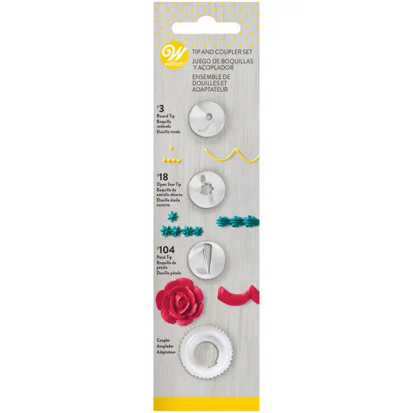 Wilton 4-Piece Basic Cake Decorating Tip Set For Beginners 1