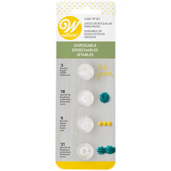 Wilton 4-Piece Disposable Piping Tip Assortment 1