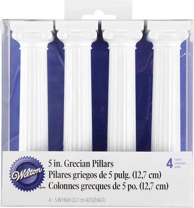 Wilton 5-Inch Grecian Pillar Cake Supports (4-Pack) 1