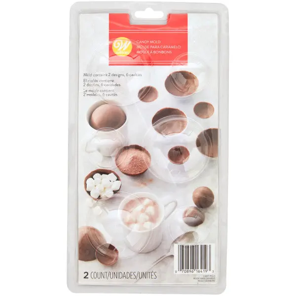 Wilton 6-Cavity Hot Cocoa Bomb Mold For Christmas Treats 1
