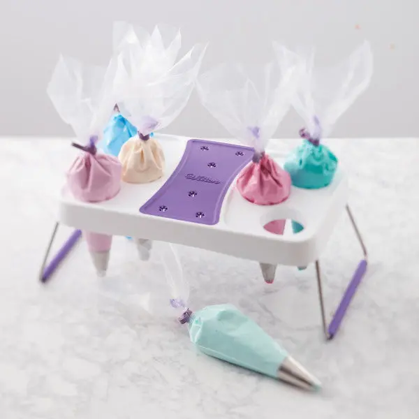 Wilton 6-Cavity Icing Bag Stand – Stable Decorating Workstation 1
