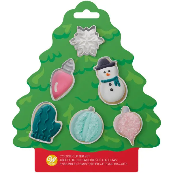 Wilton 6-Piece Mini Holiday Cookie Cutters – Assorted Shapes 1