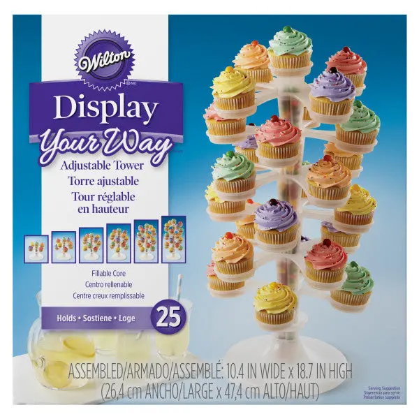 Wilton 6-Tier Cupcake Tower – 18.7-Inch Tall Dessert Display Stand 1