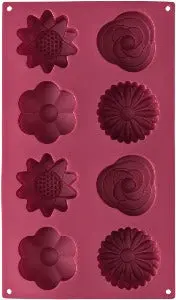 Wilton 8-Cavity Flower Silicone Candy Mold – Easy Release Baking Tool 1
