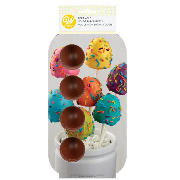 Wilton 8-Cavity Silicone Brownie Pop And Cake Pop Mold For Easy Portioning 1