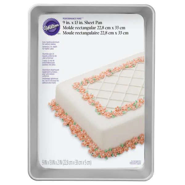 Wilton 9 × 13-Inch Aluminum Sheet Cake Pan 1
